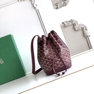 Goyard Goyard Goyard Bag Bucket Bag Petit Flot Dog Tooth Bag Drawstring Opening Closing Commuter Sho