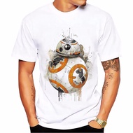 Watercolor Star War Bb 8 Robot T-shirt Comfort Breathable T Shirt Short Sleeve Casual Tshirt Bb8 Dro