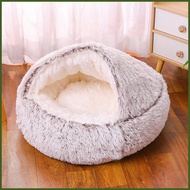 Dog Bed Washable Calming Dog Bed Pet Beds Soft Plush Cat House Bed for Dog with Slip Resistant Bottom Cat Cave naiesg
