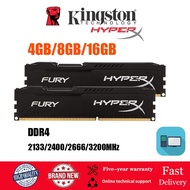 Kingston HyperX FURY Desktop PC Ram 8GB 16GB DDR3 DDR4 2133MHz 2400MHz 2666MHz 3200MHz Desktop DDR4 288PIN CL15 PC4-17000 RAM