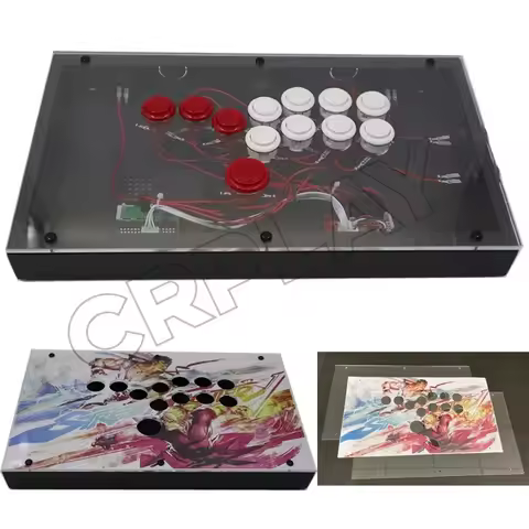 Transparent Double-layer Panel DIY Version FightBox F1 Hitbox Style Arcade Game Controller for PS5/P