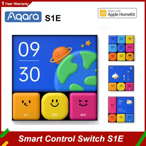 2023 Aqara Smart Switch S1E Touch Control 4 Full LED Timer Calendar Power Statistics Scene Setting R