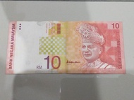 rm10 Ali Abul Hassan banknote center sign aah Siri 10 tenth series 10th Wang kertas duit lama sepuluh ringgit bank negara Malaysia bnm antique