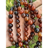 TASBIH GELANG BATU AKIK YAMAN HITAM 10MM SULUH MERAH 99/100 BIJI SULAIMAN MADU AGATE 🔥🔥🔥