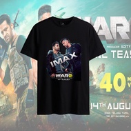Baju War 2 T-Shirt War 2 Hrithik Roshan 100% Cotton Short Sleeve Lelaki & Wanita Tee 宝莱坞双雄之战#16