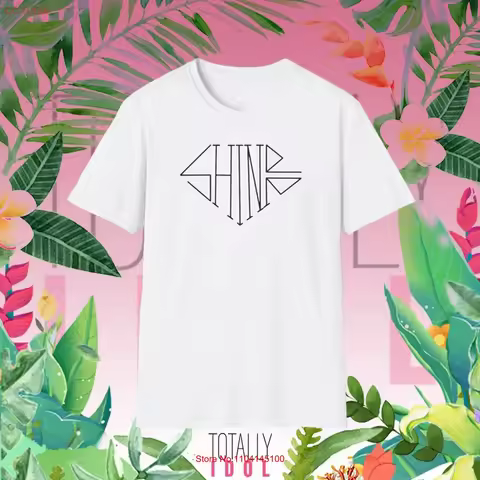 SHINee Diamond Logo T Shirt vintage Washed Soft streetwear homme Slightly Unisex Casual Stylish grap