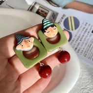 Funny Little People Earrings Ugly Cute Cartoon Earrings