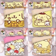 布丁狗 布甸狗 床單套裝 公仔 床上用品 床笠 枕頭袋 被套 pompompurin