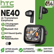 HTC NE40 AI Earphone Bluetooth 6.0  Live Translation Headphone Multifunction Knob LED Screen HiFi So