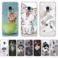 A22-Pet theme soft CPU Silicone Printing Anti-fall Back CoverIphone For Samsung Galaxy a6 2018/a8 2018/a8 2018 plus/j6 2018/s9