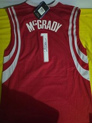 Nba rockets tracy mcgrady tmac autograph jersey麥基迪親筆簽名球衣
