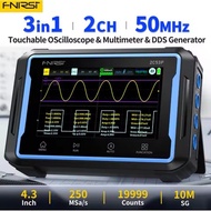 FNIRSI 2C53P Touch Screen Digital Oscilloscope Multimeter Signal Generator 3-IN-1 Dual Channel 50MHZ