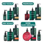 Aromase Oily Scalp/ Hair Thickening / Dandruff/ Scalp Acne /Dry Scalp Hair Tonic 3-Step Large Set 【S
