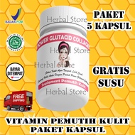 POWER GLUTACID COLLAGEN Suplemen Pemutih Kulit Seluruh Tubuh suplemen pemutih BPOM dan Halal kapsul
