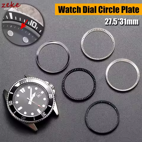 27.5mm*31mm Watch Dial Circle Plate for NH35/36 4R 6R Skeleton Movement Hollow Dial RIng for Seiko S