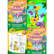 Crayola Sticker Book GIRAFFE/Dot to dot//Fun Friends Colouring & Activity Book (Alligator)