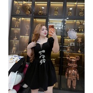 Thao Minhon Women's Big Size Party Dress with Stone Bow Party Dress (D14) 60-90kg