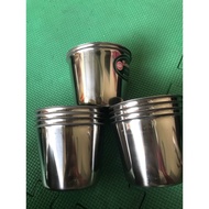 Set of 2 stainless steel ice cups 9cm