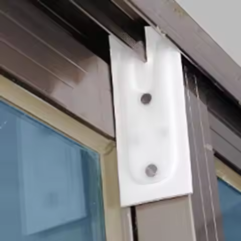 4Pcs Window Accessories Plastic Windproof Block Self-adhesive Window Sealing Block Push-pull Window 