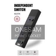 ONESAM OS-T11 Auto-id Power Socket / UK Plug  / 3 USB Output 3 Universal Socket / Rated Power 3000W