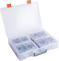 ADVcer 1000-1600 Card Storage Box, Clear Trading Card Holder Carrying Case 1+4 Card Deck Box for MTG