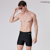 Haolang Classic Black Five-Point Swimming Trunks/Swimming/Good Elasticity