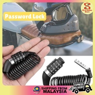 4-Digit Bike & Helmet Cable Lock 1.5m Anti-Theft / Kunci Basikal & Helmet 1.5m Anti-Kecurian Motorcy