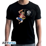 ABYStyle [ลิขสิทธิ์แท้ พร้อมส่ง] เสื้อยืดคอกลม ไม่หดไม่ย้วย One Piece T-Shirt เสื้อยืด วันพีซ ขนาด M
