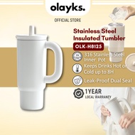 Olayks 680ml Thermal Mug Vacuum Tumbler with Straw | 316 Stainless Steel | Keep Hot & Cold 8H | Ther