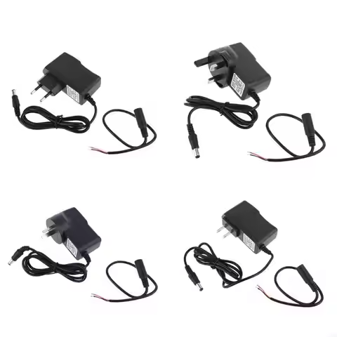 51BE 5.5x2.1mm Converter Adapter for DC 3V 1.5A Power Supply Replace 2x D AA AAA Battery More 3V EU 