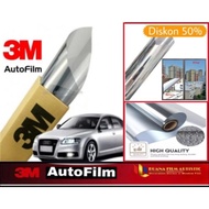 Kaca film 3M silver / kaca film mobil 3M / Kaca film Gedung Rumah /