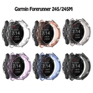 Protection Cover Shell compatible for Garmin Forerunner 245 645 Music Smart Watch Clear TPU Frame Protector Watch CaseShell for Garmin Band