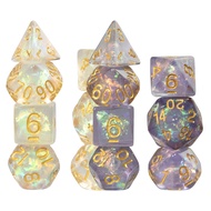 DND Dice Set 7pcs Polyhedral Dice Set D4-D20 for DND Tabletop Game TRPG, Handmake Dice