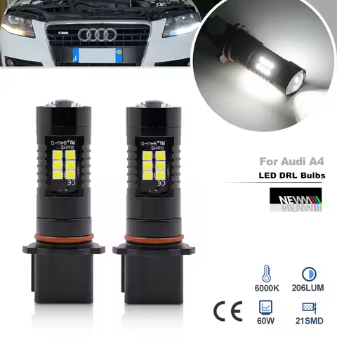 Auto P13W LED Error Free Canbus 21SMD-3030 SH24W LED Bulbs For 2008-2012 Audi A4 Q5 Daytime Running 