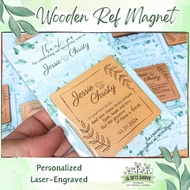 lilgiftsshoppe - Personalized Ref Magnet Laser Engraved for Giveaways Wedding, Debut, Events