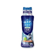 【日本P&amp;G Lenor蘭諾】煮沸般超消臭芳香顆粒香香豆490ml/瓶(滾筒直立洗衣機適用)－運動清爽(藍瓶)