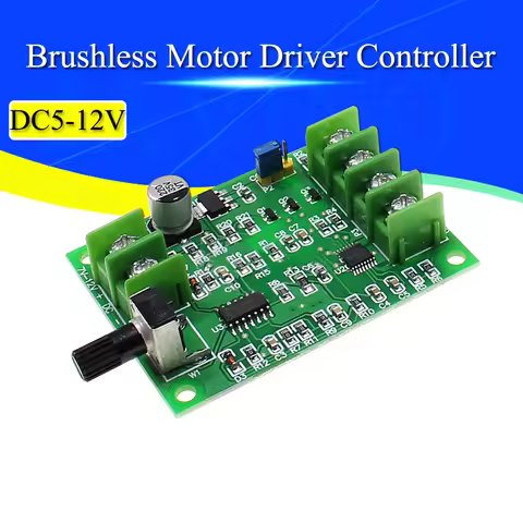 5V 12V Brushless DC Motor Driver Controller Board with Reverse Voltage Over Current Protection for H