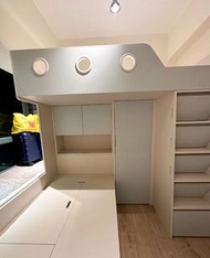 工廠直營  量身訂造  可上門度尺  兒童房 Misaligned bunk beds 錯位上下床 Storage cabinet 雙層床 Bunk Beds 帶書枱 支持訂製 多功能儲物 榻榻米 床