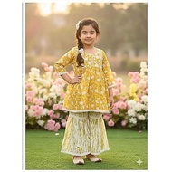 Kids Sharara Suit Kurtis with Sharara Pant  Suit (2 Pcs )