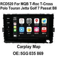 For MQB T-Roc T-Cross Polo Touran Jetta Golf 7 Passat B8 RCD520 touch screen car radio support Carpl