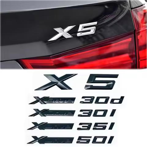 3D ABS Adhesive Black Letter Badges for Trunk Emblem Suitable for BMW X5 E53 E70 F15 G05 Models XDri