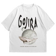 Tshirt Band Gojira White Cotton Combed 24s