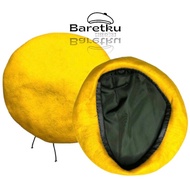 Golkar Yellow Beret Hat | Flannel Beret Hat