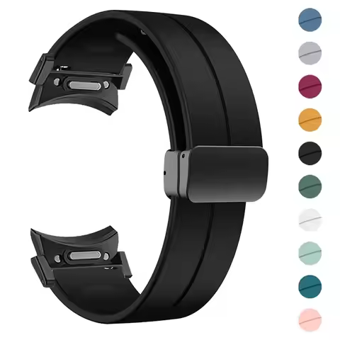 Magnetic Silicone Strap for Samsung Galaxy Watch6 44mm 40mm Sport Watchband 20mm Band Bracelet Galax