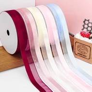 Satin Ribbon + Silk Size 2.5 Cm Length 22 Meters (25 Yards)