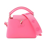 【二手】LOUIS VUITTONCapucines MINI 2WAY 手袋 M20848 霓虹粉紅皮革 Capucines MINI 女士二手 A