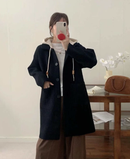 FA2SHOP รุ่น CS237 เสื้อโค้ทตัวยาวมีฮู้ด