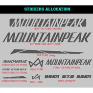 【hot sale】 MOUNTAINPEAK MTB Frame Decals Sticker MORE COLOR