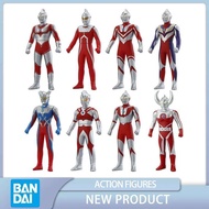 BANDAI Ultraman Tiga Seven Zoffy Ace Taro Leo Father of Ultra Anime Figures Action Figure Collectibl