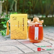 Striped round glass bottle for wine and juice, capacity 375ml